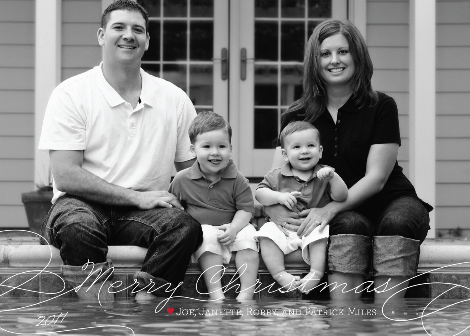 Elegant Christmas - DIGITAL Custom Christmas Holiday Photo Card Il_570xn