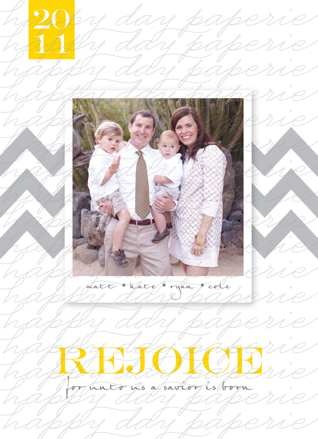 Christmas Chevron Pattern - DIGITAL Custom Christmas Holiday Photo Card Il_570xn