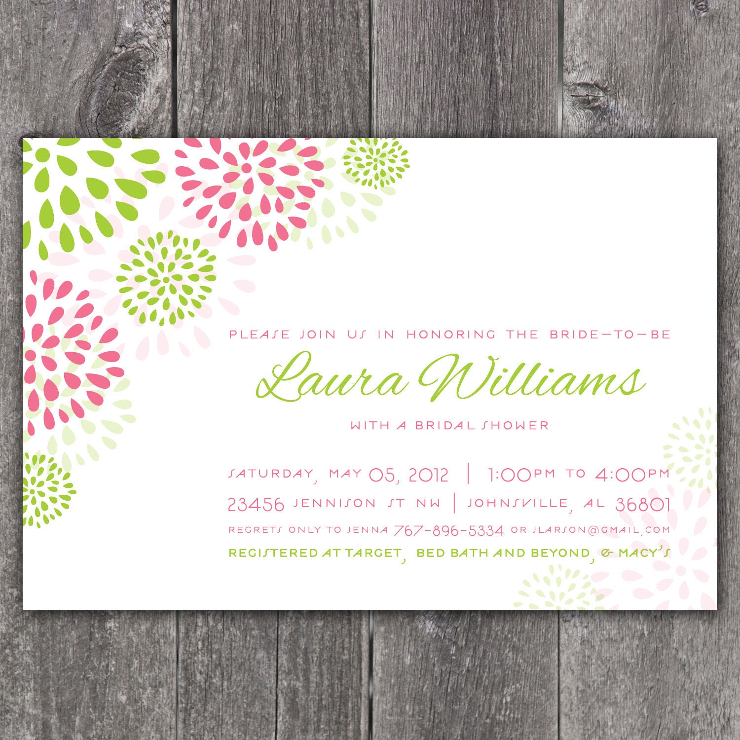 Floral Burst - Custom Shower Invitation Bridal Shower Il_570xn