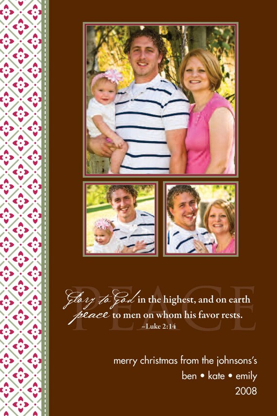 Peace - Custom Photo Christmas Card Il_570xn