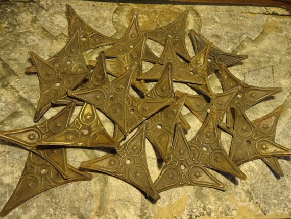 Authentic Victorian BRASS DUST CORNERS by myvintageartsupplies