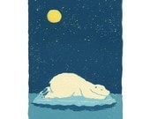 Polar bear sleeping - Limited Edition Print (number 18/50)