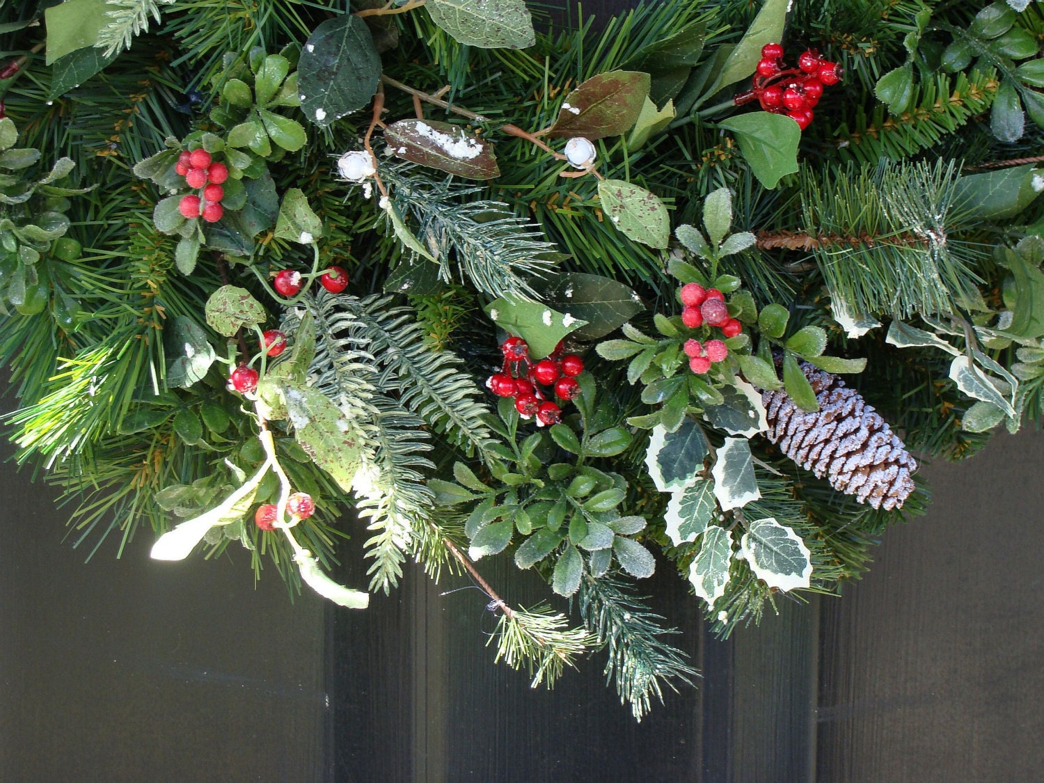 Christmas Wreath, Winter Wonderland Holiday Wreath, White Christmas, Christmas through Winter Wreath, Christmas Gift, Holiday Home Decor