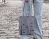 Afternoon Tote Bag w/ Field Screenprint in Blue
