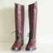 size 8 vintage black lace up riding boots