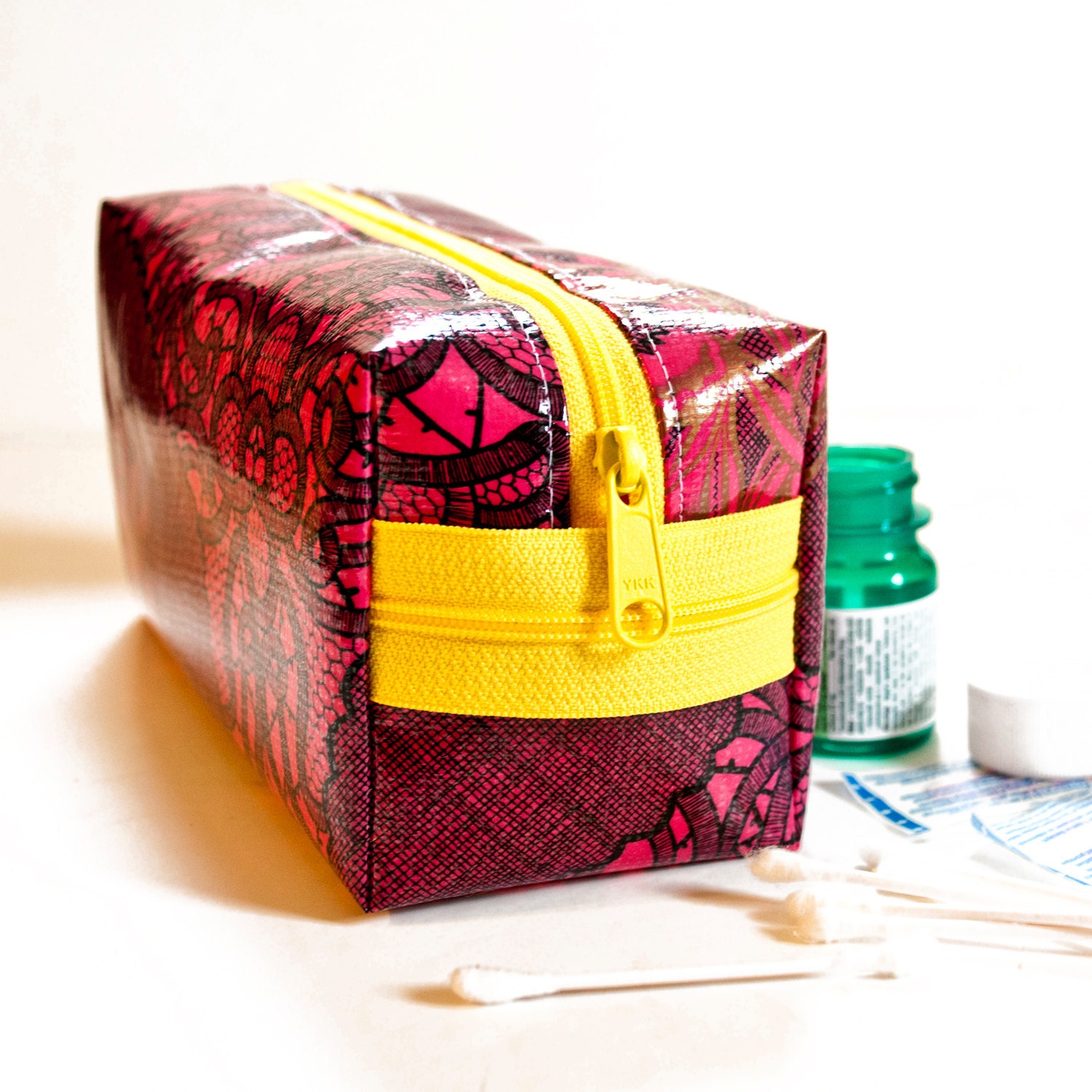 Makeup Bag Toiletry Kit Cosmetic Case Lace Oilcloth Small