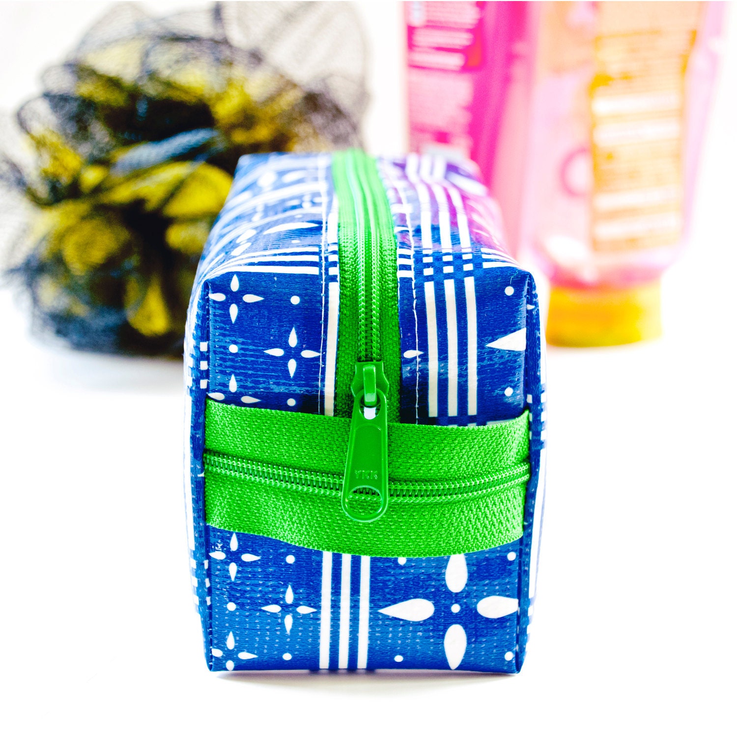 Make Up Bag Toiletry Case Cosmetic Kit Stars Oilcloth Large