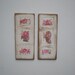 Two Shutters Shabby Chic Roses  Painting  Dollhouse 1 Inch Scale Handpainted
