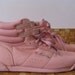 VINTAGE 80's LA GEAR High Tops, Bubble Gum PINK Leather, SIZE 8