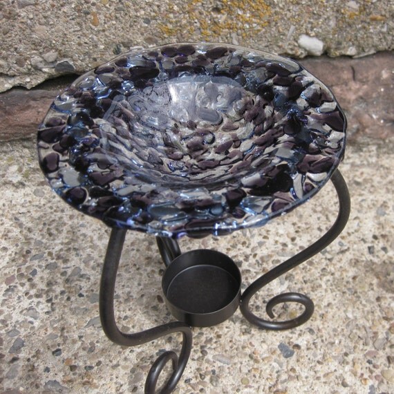 Purple Sapphire Fused Glass Tart Burner