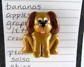 Dog magnet - brown dog, cute fridge magnets, kitchen decor, refrigerator magnets