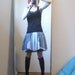 Vintage Black y White High Waisted gingham White eyelet Apron skirt