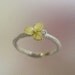 Hydrangea Blossom Diamond Engagement Ring, Stacking Ring, Sterling Silver, 18k Gold Flower, Made to order