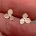 Teeny Hydrangea Flower Stud Earrings, Small Flower Earrings, Sterling Silver, Made to Order