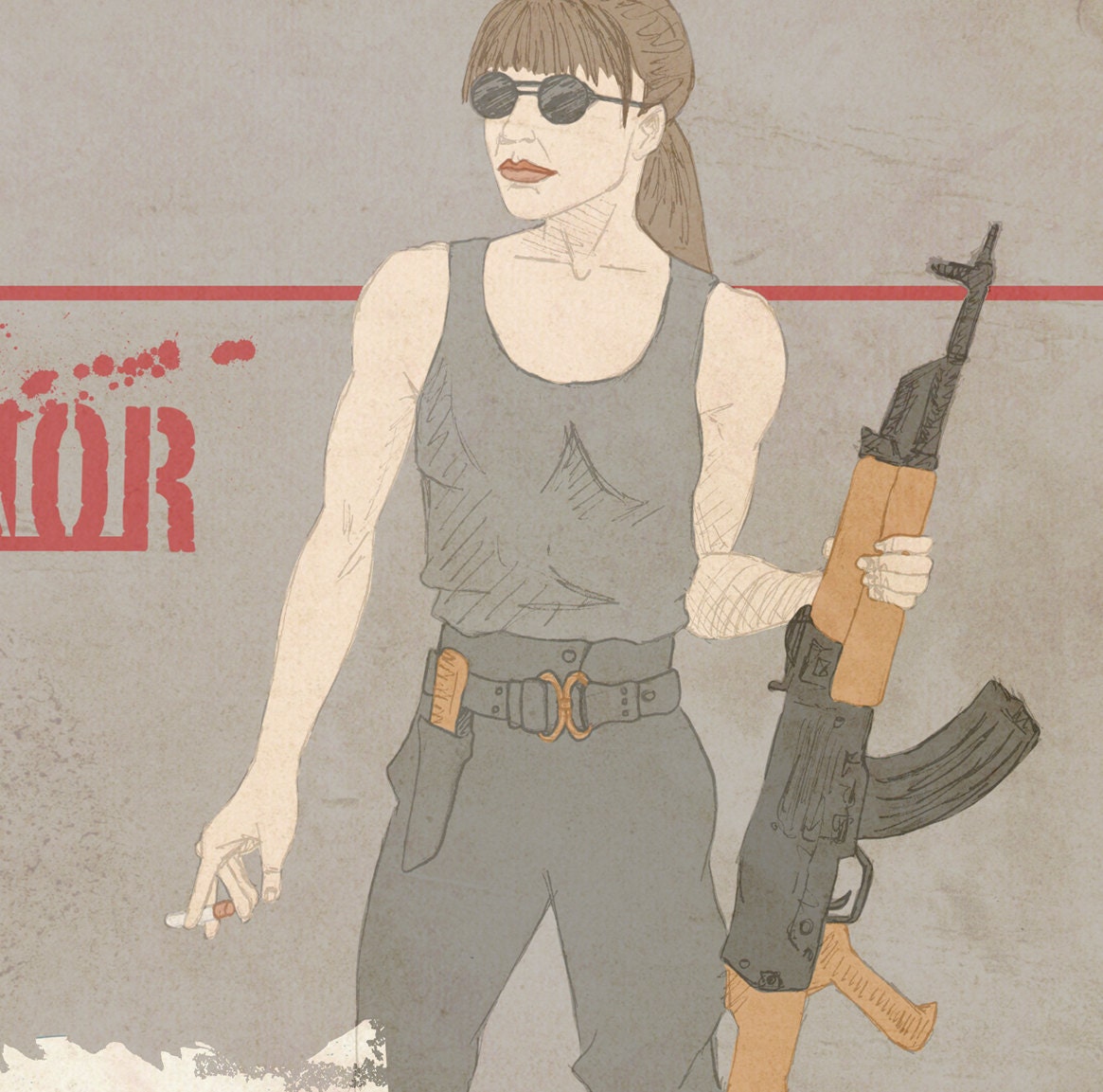 Sarah Connor "No Fate But What We Make" Print (TERMINATOR)