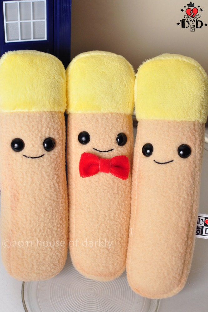 RESERVED for Totallypeeps: Fish Finger and Custard plush
