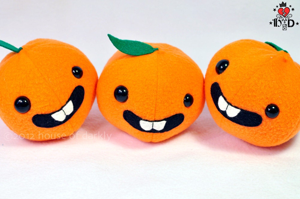 derpy Florida Orange plush citrus fruit softie