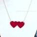 Time Lord Love acrylic double heart necklace Doctor Who inspired