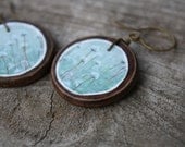Rustic Wooden Earrings Nature photography jewelry Simple lightweight handmade earrings by The Paisley Mill . grAce