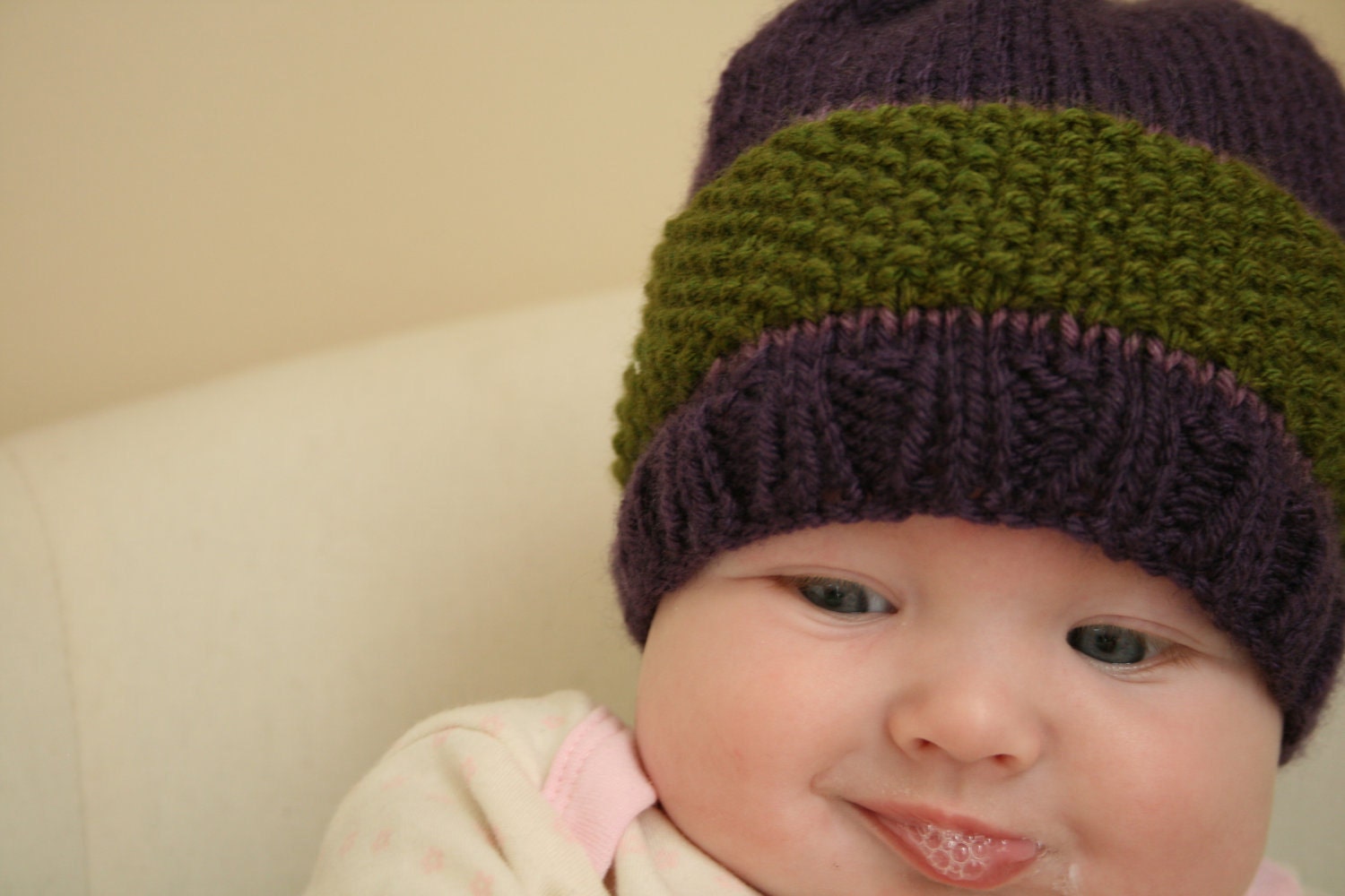 The Charlie - Custom knit stripe hat, newborn to 4T, choose size and colours