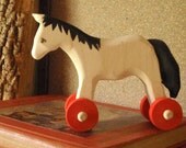 push toy horse/ tried and true / classic wooden  folk toy