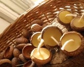acorn cap candles (20) -- woodland /the littlest lights/ floating candles