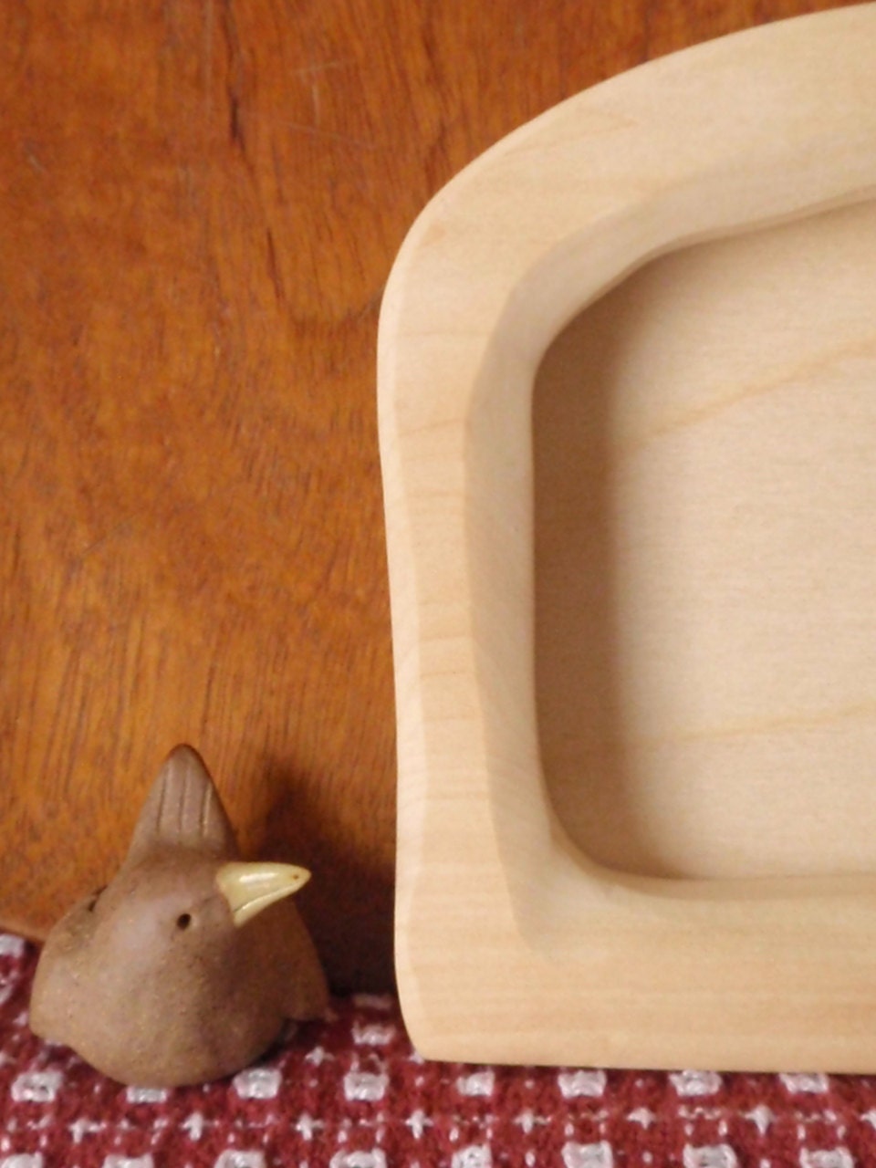 waldorf postcard frame/  handcarved wood picture portrait frames (vertical) -- made to order