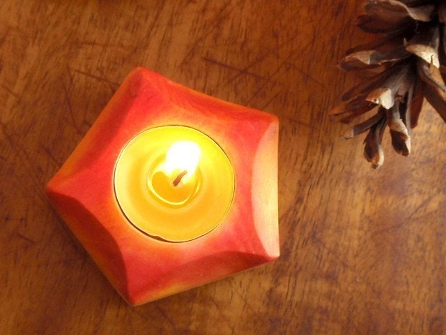 spectrum - waldorf candle holders  - (set of 4)