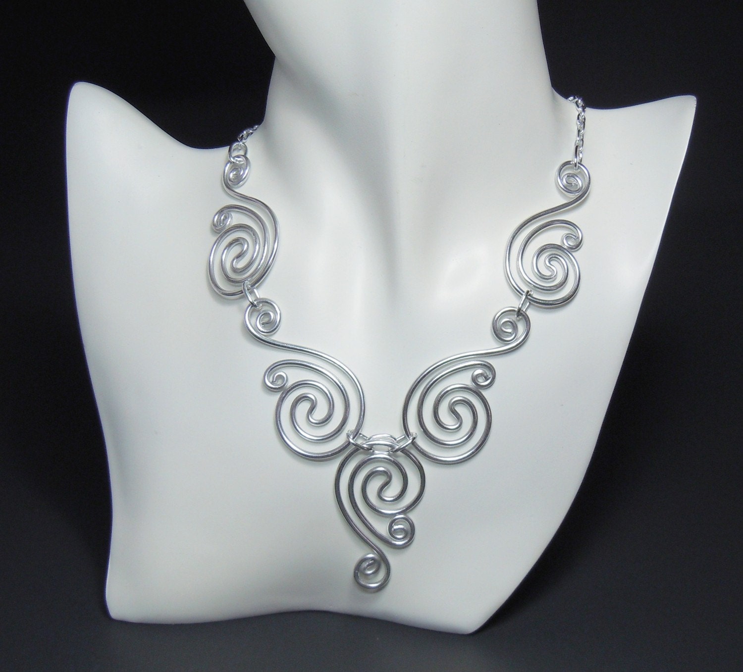 Spiral Waves Adjustable Necklace