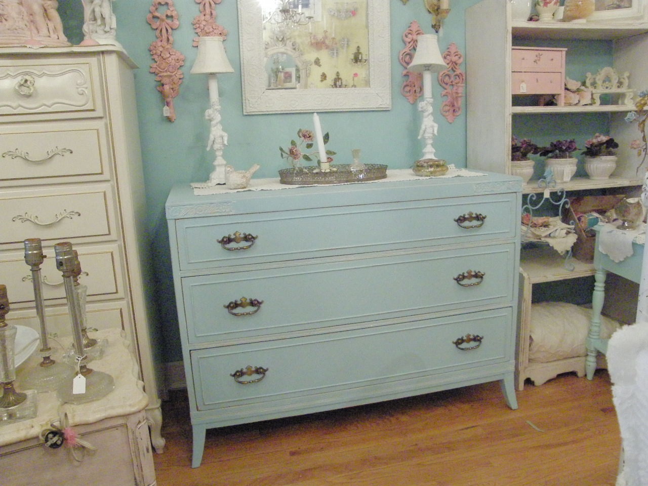 vintage dresser aqua blue shabby chic by vintagechicfurniture vintage dresser aqua blue shabby chic by vintagechicfurniture