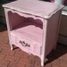 vintage nightstand pink shabby french chic distressed cottage provincial table prairie paris apt