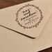 Personalized Calligraphy Floral Wreath stamp
