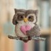 Needle Felted Owl Ornament - Searching with Heart