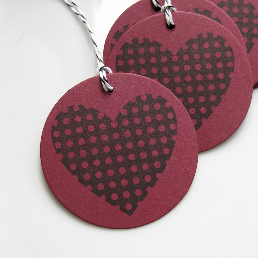 Heart Gift Tag - Set of 8 - Custom Colors Available - Heart Favor Tags Baby Shower Bridal Shower Il_170x135