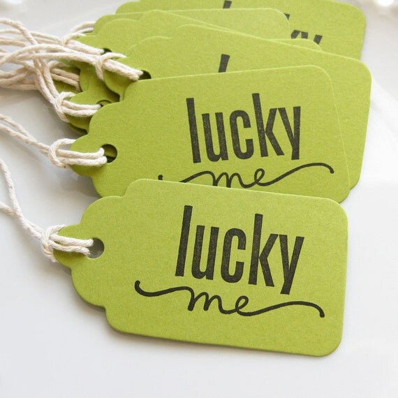 Lucky Me Gift Tags - Set of 8 - Custom Colors Available