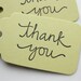 Thank You Tags Favor Gift Tag - Set of 8 - Custom Colors Available