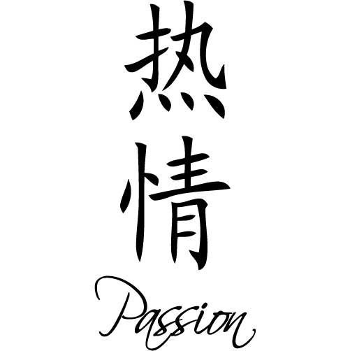Chinese Symbol Passion LARGE Vinyl Wall Decal by wallstickz