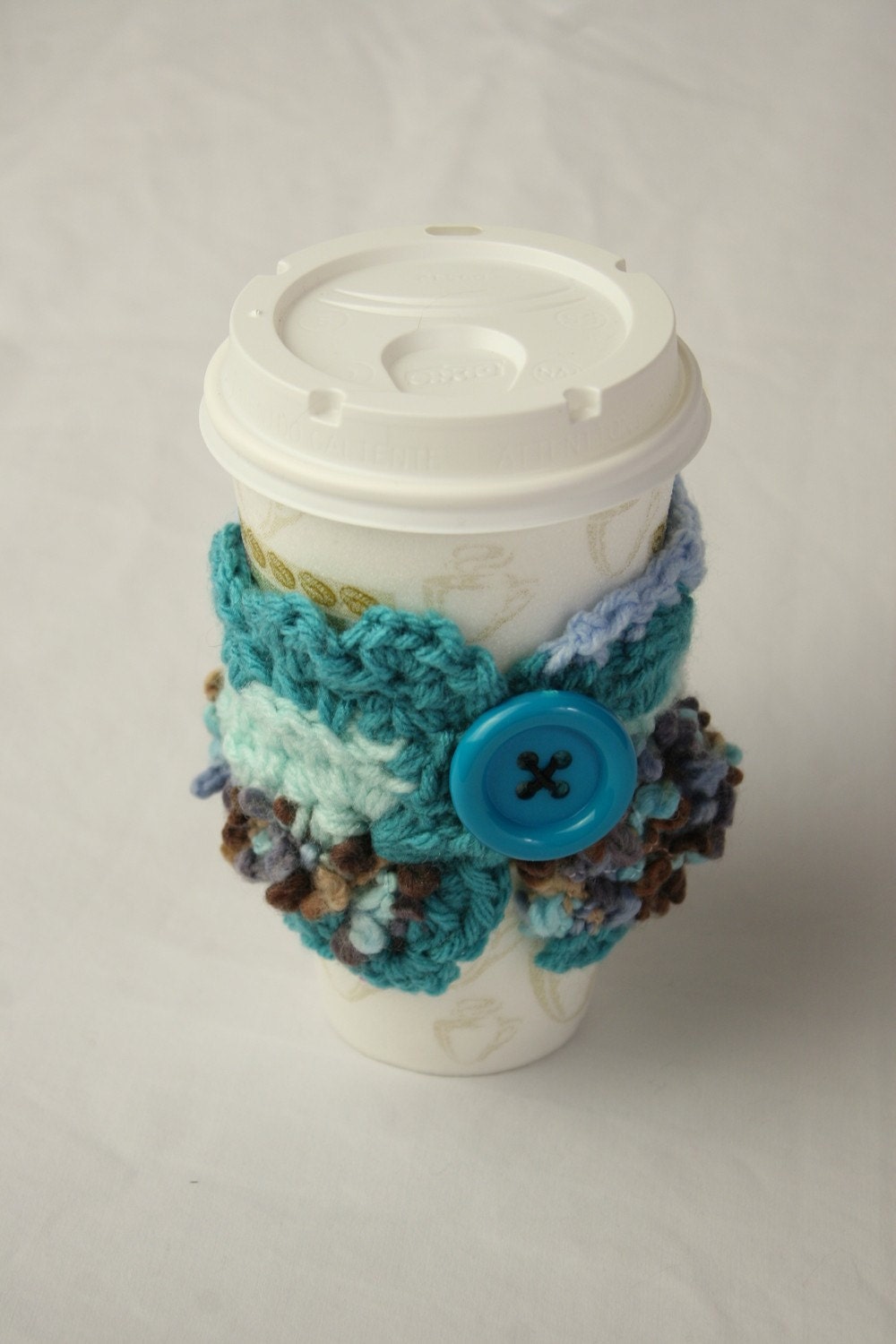 Freeform Blues Coffee Cup Cozy OOAK