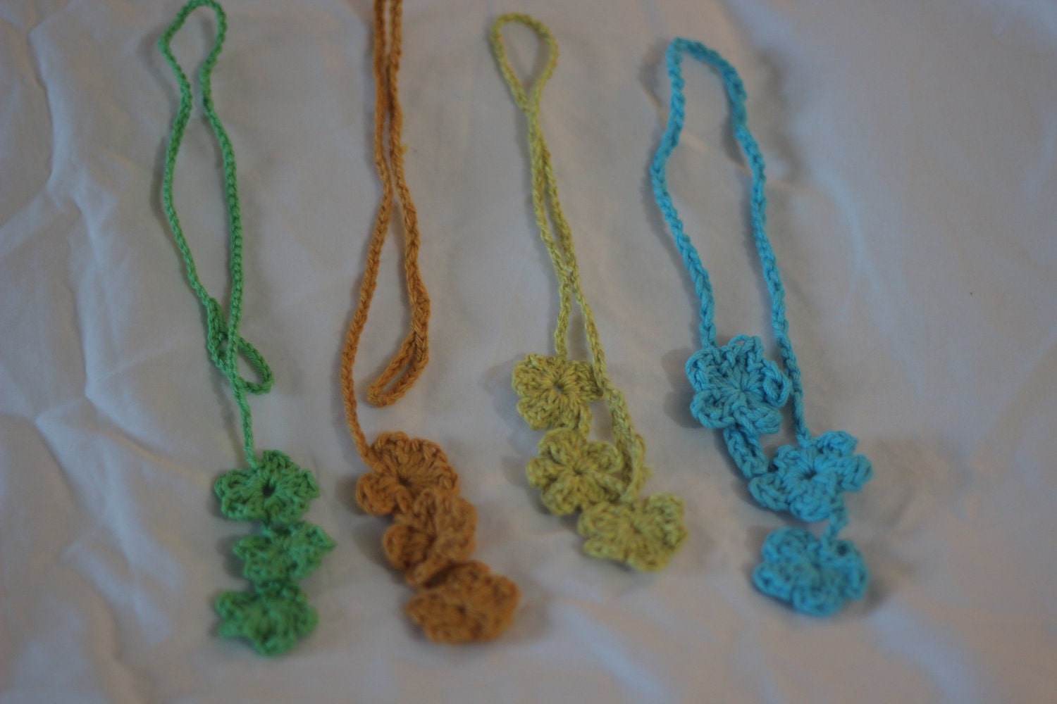 BUY 3 Get 1 Free - Crochet Flower Necklette