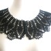 Black crochet collar/necklace with pineapple design necklace, steampunk