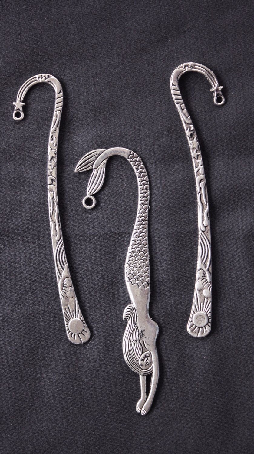 Supplies - Pewter Bookmarks -  Mermaid - Sun