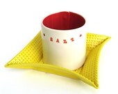please pass the salt ...  hand built porcelain salt  cellar and tray