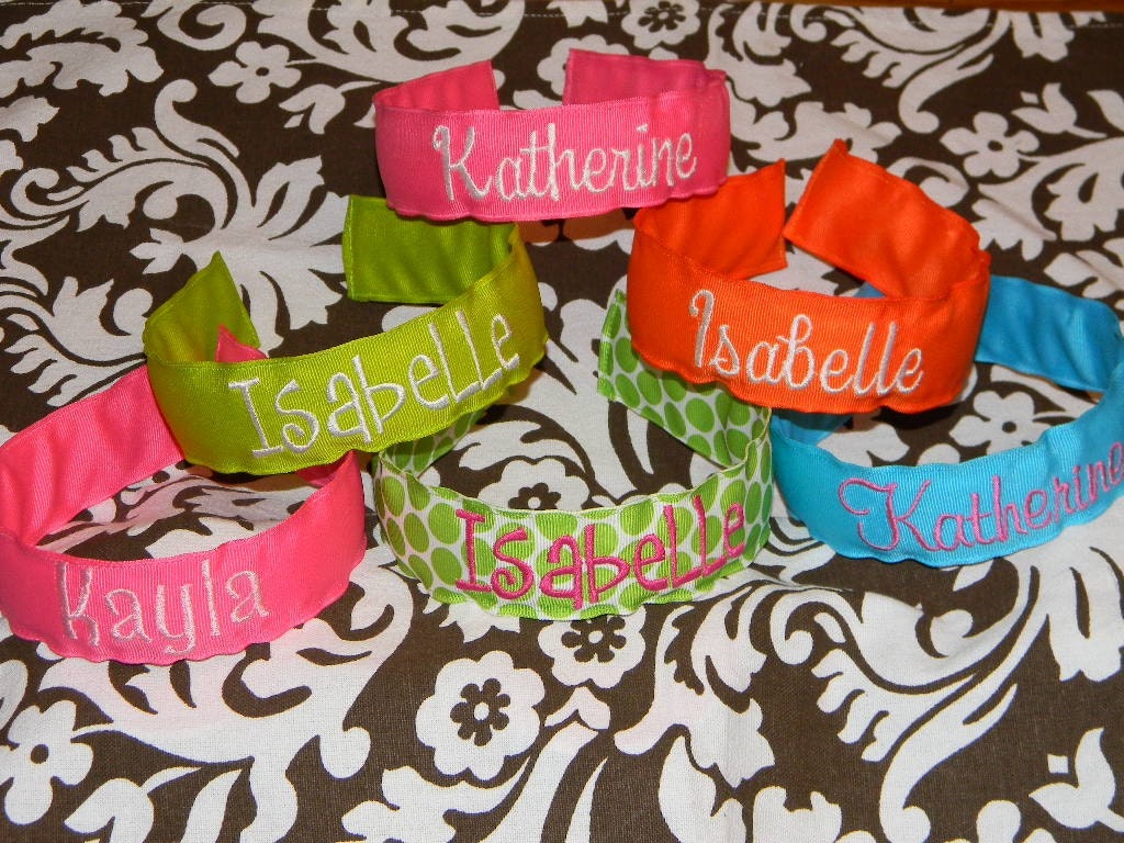 Personalized custom headband, 1 1/2 inch, lots of ribbon choices