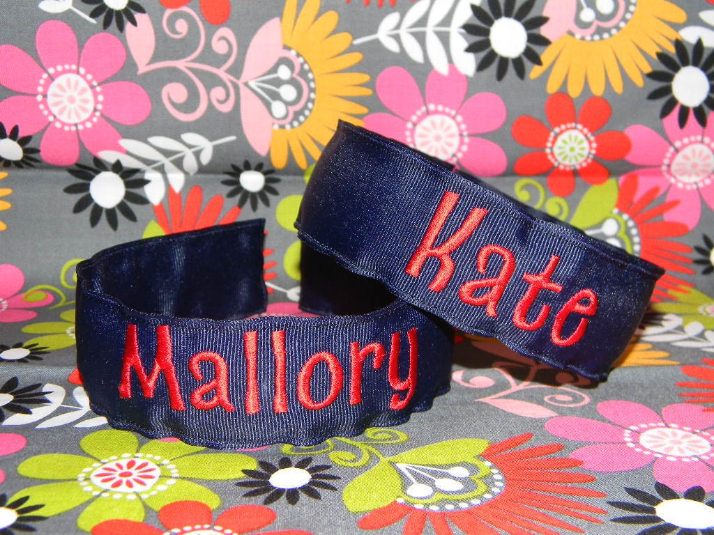 One personalized custom headband, 1 1/2 inch, lots of ribbon choices