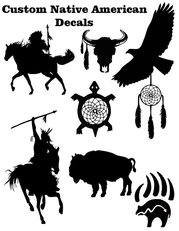 Custom Native American Vinyl Decals by TribalTerri on Etsy