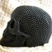 Beeswax Candle BIG Skull Shaped Candle in Black