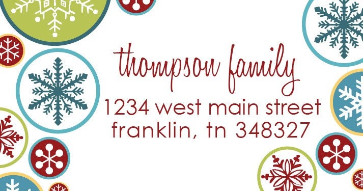 Retro Flakes - Custom Return Address Labels