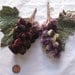 Velvet Grapes with Leaves: Weddings, Crafts, Millinery