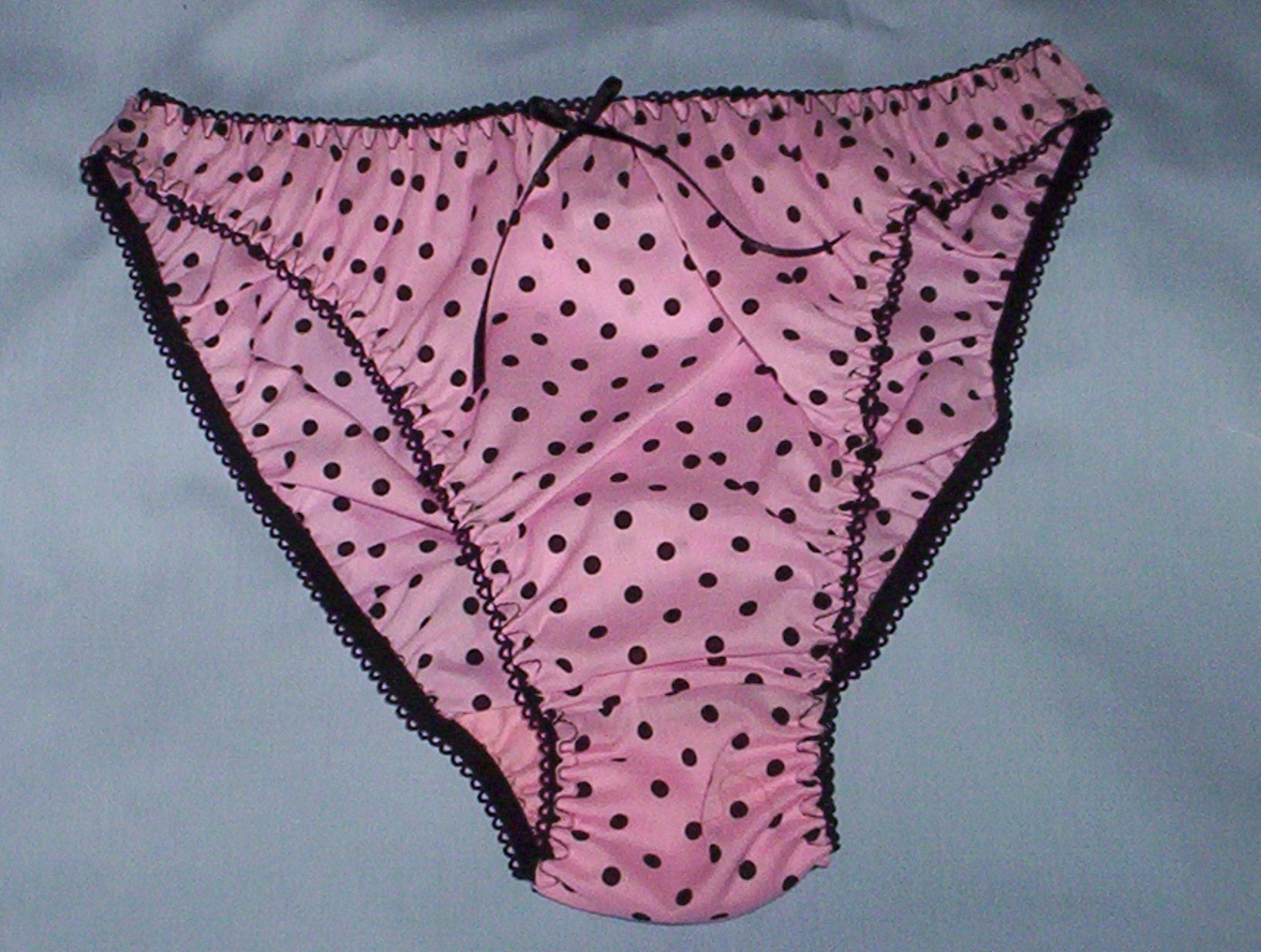 Pink With Black Polka Dot Cotton Panties By Tigerlizzylou On Etsy
