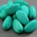 12 Vintage Lucite Seafoam Green Rounded Triangle Matte Washed Beads 13mm
